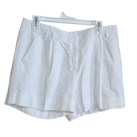 Express Linen Roll hem shorts White Size 12 - Picture 9 of 9